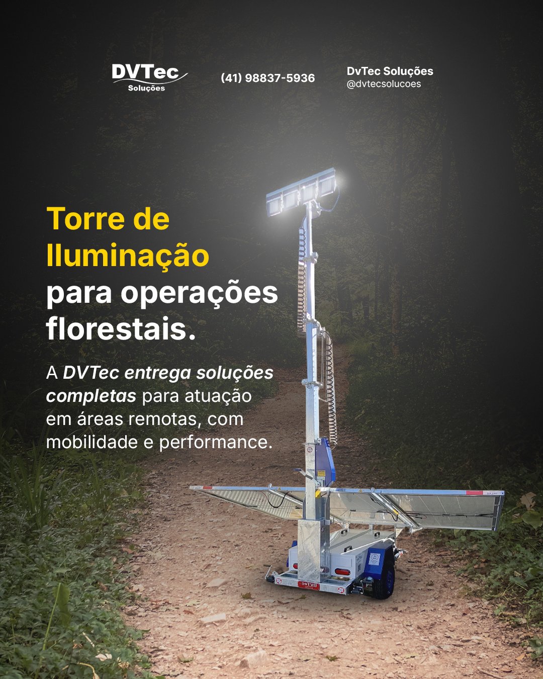 torre de iluminação solar